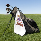 Daddys Little Boo Vintage Halloween Golfhanddoek (Groen)