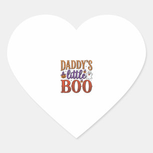 Daddys Little Boo Vintage Halloween Hart Sticker
