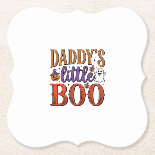 Daddys Little Boo Vintage Halloween Kartonnen Onderzetters