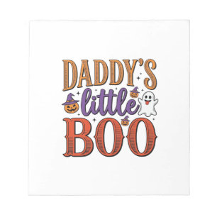 Daddys Little Boo Vintage Halloween Notitieblok