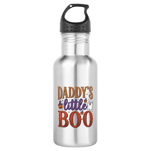 Daddys Little Boo Vintage Halloween Waterfles (Voorkant)