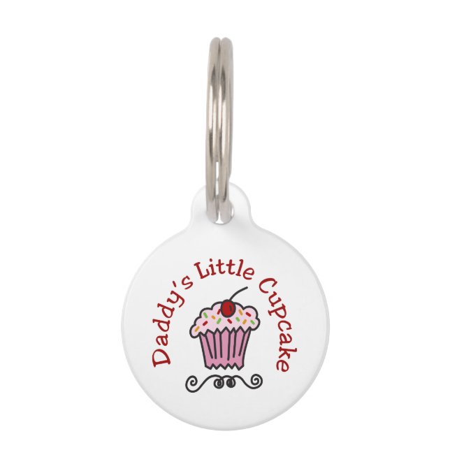 Daddys Little Cupcake Huisdierpenning (Voorkant)