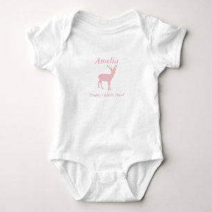 Daddy's Little Dear Baby Girl Deer Outfit Romper