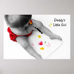 Daddys Little Girl I love you Dad I Heart U Poster
