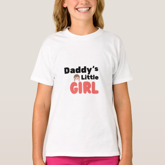 Daddy's Little Girl Schattige T-shirt (Voorkant)