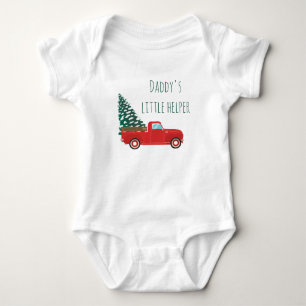 Daddys Little Helper Pickup Truck - kerstboom Romper