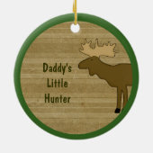 Daddys Little Hunter Rustic Log Cabin  Keramisch Ornament (Achterkant)