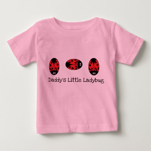 Daddy's Little Ladybug Baby T-shirt (Voorkant)