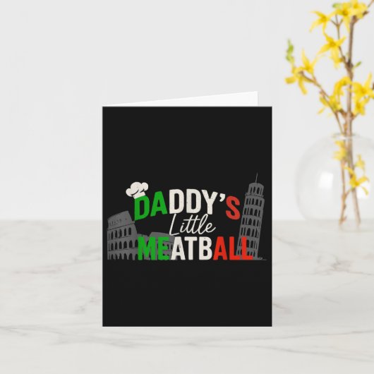 Daddys Little Meatball Mommy's Little Meatball Kaart (Gele Bloem)