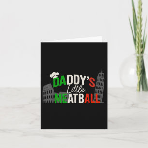 Daddys Little Meatball Mommy's Little Meatball Kaart