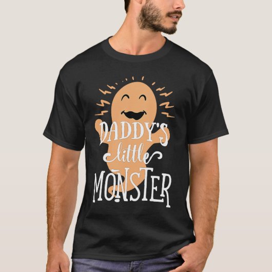Daddy's Little Monster  Halloween  Ghost T-shirt (Voorkant)