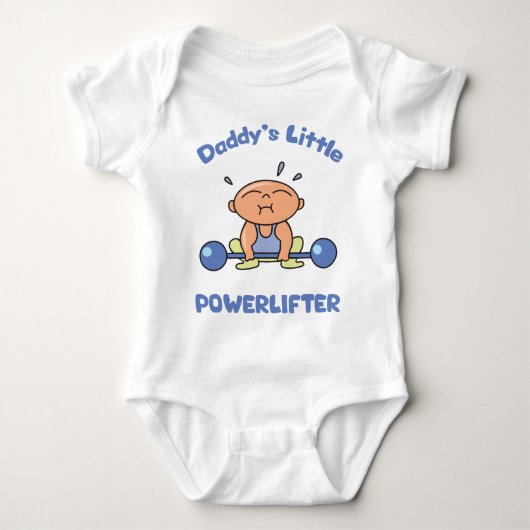 Daddys Little Powerlifter Kinder Sport Powerlift Romper (Voorkant)
