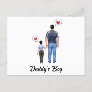 Daddys Little Prince Boy Fathers Day Love Uitnodiging Briefkaart