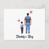 Daddys Little Prince Boy Fathers Day Love Uitnodiging Briefkaart (Voorkant)