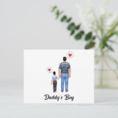 Daddys Little Prince Boy Fathers Day Love Uitnodiging Briefkaart (Staand voorkant)