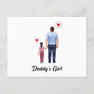 Daddys Little Princess Girl Fathers Day Love Uitnodiging Briefkaart