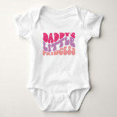 Daddy's Little Princess Retro Typografie Romper (Voorkant)
