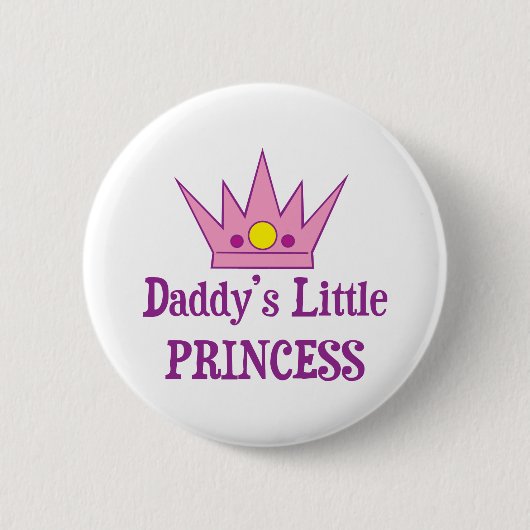 Daddys Little Princess Ronde Button 5,7 Cm (Voorkant)