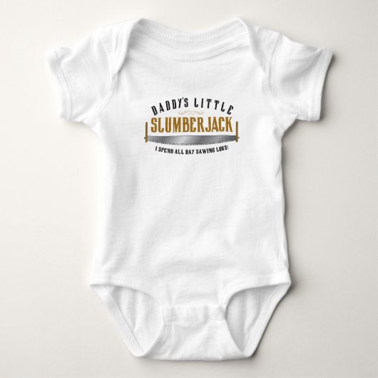 Daddy's Little Slumberjack baby-outfit uit één stu Romper (Voorkant)