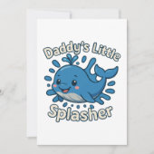 Daddy's Little Splasher Schattigee Baby Whale Kaart (Voorkant)