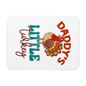 Daddy's Little Turkey Herfst Herfst Thanksgiving Magneet (Horizontaal)