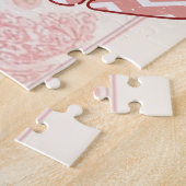 Daddys Little Valentine Zachte Roze Roos Ivoor Legpuzzel (Zijkant)