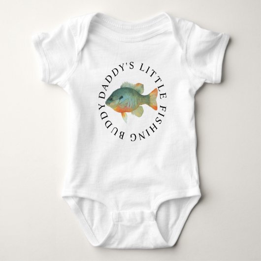 Daddys Little Vissen Buddy Baby Bodysuit (Voorkant)