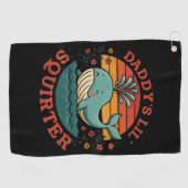 Daddys Little Whale Golfhanddoek (Horizontaal)