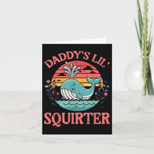 Daddys Little Whale Grappig Ongepaste Volwassen Hu Kaart (Voorkant)