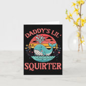 Daddys Little Whale Grappig Ongepaste Volwassen Hu Kaart (Gele Bloem)