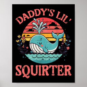 Daddys Little Whale Grappig Ongepaste Volwassen Hu Poster