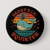 Daddys Little Whale Ronde Button 7,6 Cm (Voorkant)