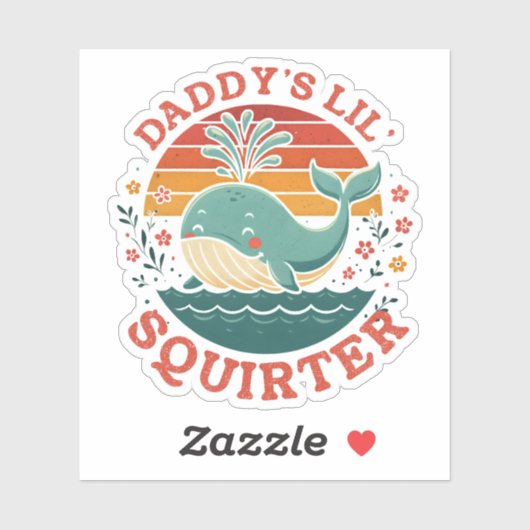 Daddys Little Whale Sticker (Vel)