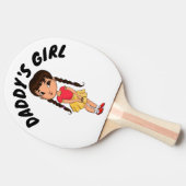 DADDY'S MEISJESPADDLE VOOR HAAR TAFELTENNISBATJE (Zijkant)