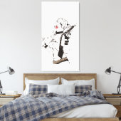 Daddy's Monster Hand Painted by Mark Elsen Canvas Afdruk (Insitu (Slaapkamer))