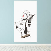 Daddy's Monster Hand Painted by Mark Elsen Canvas Afdruk (Insitu (Houten vloer))