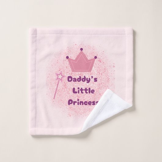 Daddy's Princess washandje (Wasdoekje)