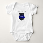 Daddy's Reason Politie Dun Blauwe Lijn Badge Romper (Voorkant)
