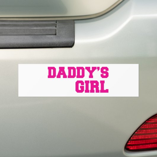 daddys roze bumpersticker (Op auto)