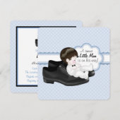 Daddys Shoes Little Man Baby shower Kaart (Voorkant / Achterkant)