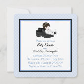 Daddys Shoes Little Man Baby shower Kaart (Achterkant)