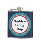Daddy's Sippy Cup - Heupkolf Retro Kleuren Heupfles (Voorkant)