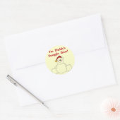 Daddy's Snuggle Beer Tshirts en geschenken Ronde Sticker (Envelop)