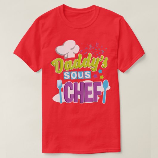 Daddys Sous Chef Kinder Cooking T-shirt (Design voorkant)
