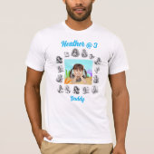 Daddys T shirt voor kinderen Verjaardag Zeemeermin (Voorkant)