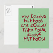 Daddys tatoe?ërt Rots Briefkaart (Voorkant / Achterkant)