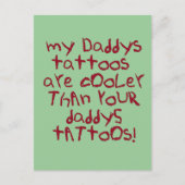 Daddys tatoe?ërt Rots Briefkaart (Voorkant)