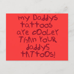 Daddys Tattoos Rock Briefkaart