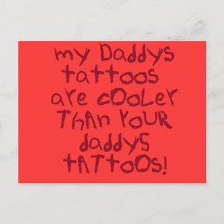 Daddys Tattoos Rock Briefkaart