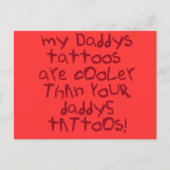 Daddys Tattoos Rock Briefkaart (Voorkant)